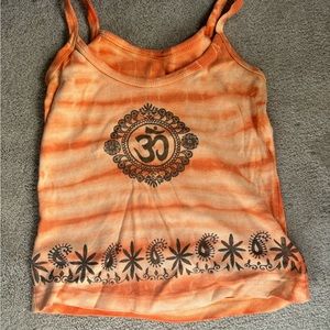 2000s Orange Tank Top Vintage